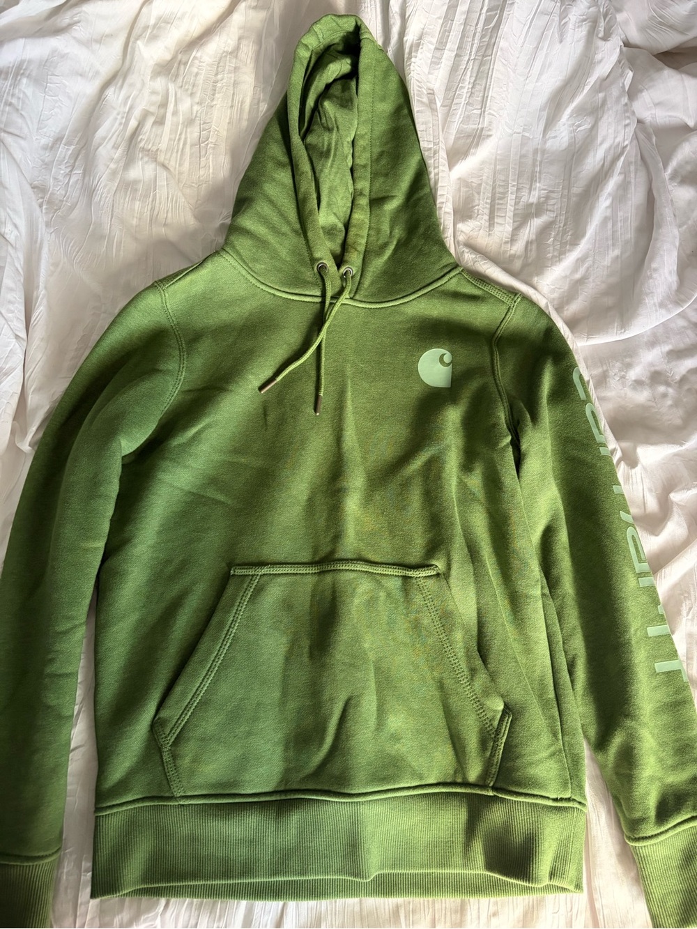 Carhartt Men's Green Crewneck Hooded Sweatshirt